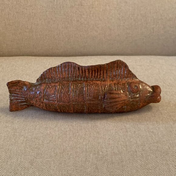 Glazed Terracotta Pottery Fish - Picture 5 of 8